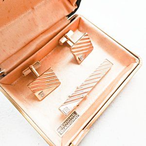 Diamond Cufflinks Tie Bar